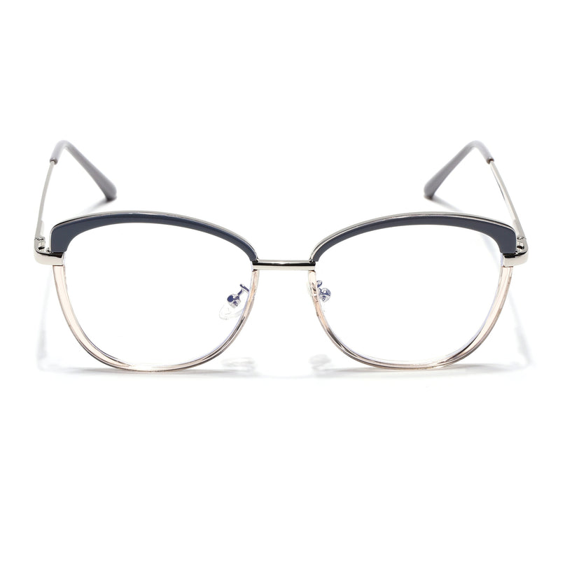 Voyage Glam Grey & Golden Cateye Eyeglasses for Women - MG5149-C2