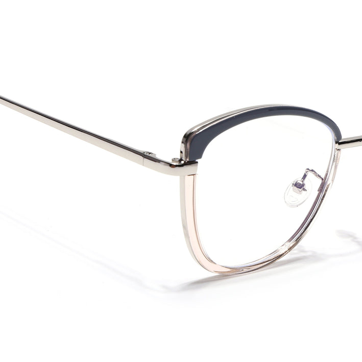 Voyage Glam Grey & Golden Cateye Eyeglasses for Women - MG5149-C2