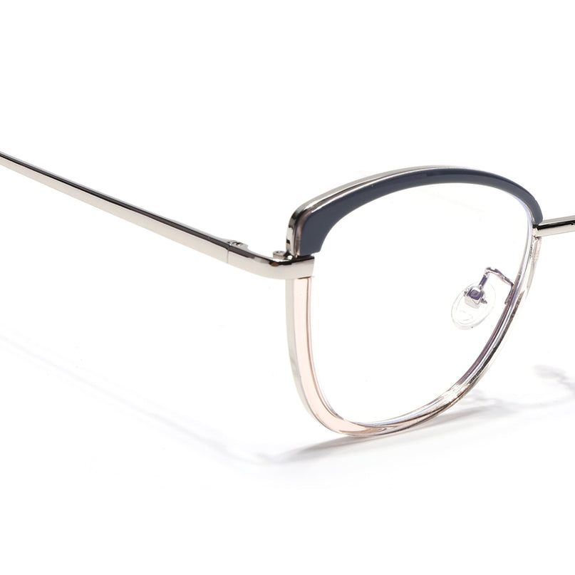 Voyage Glam Grey & Golden Cateye Eyeglasses for Women - MG5149-C2