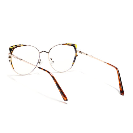 Voyage Glam Golden & Demi Brown Cateye Eyeglasses for Women - MG5158-C3