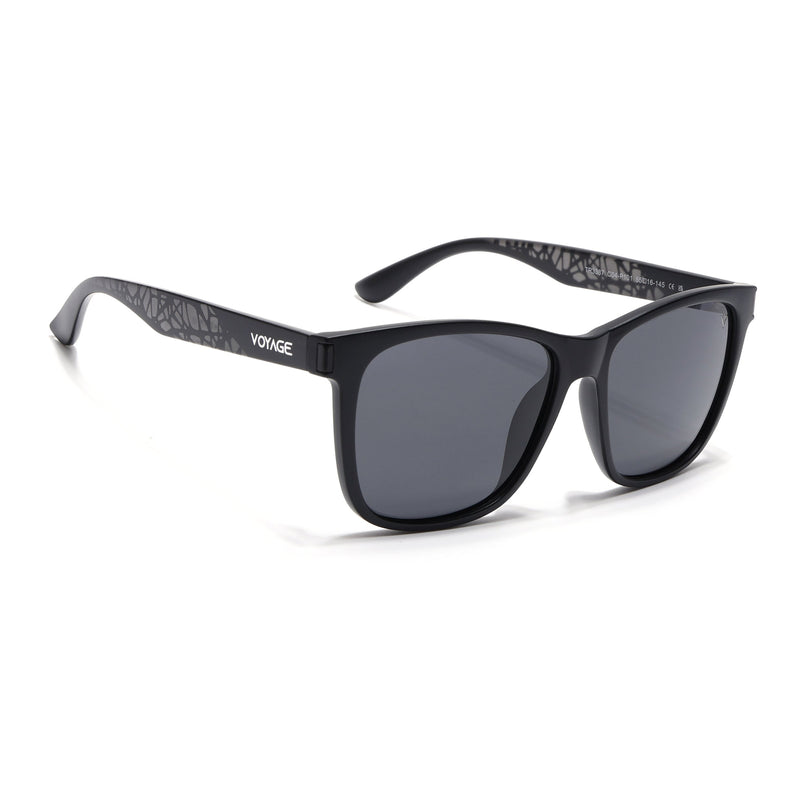 Woodmen | Black Wayfarer Polarized Sunglasses - PMG4579