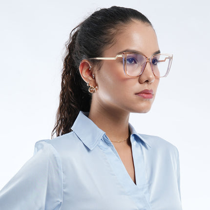 Voyage Light Brown Cateye Eyeglasses for Women - MG4012