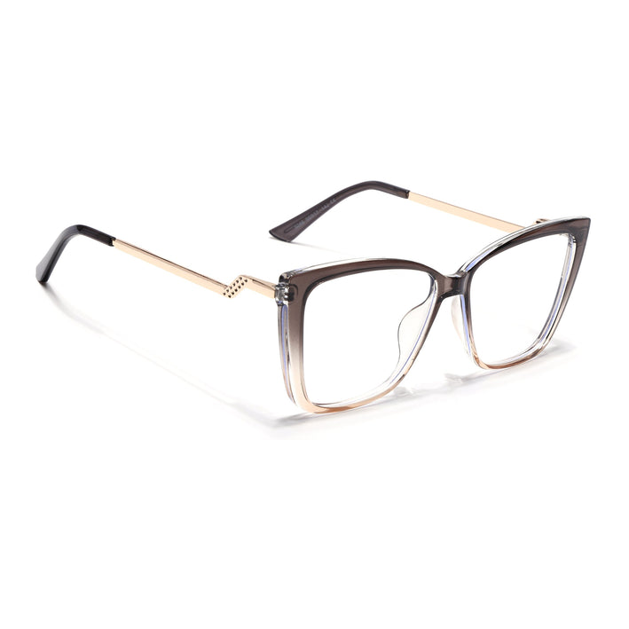 Voyage Black & Brown Cateye Eyeglasses for Women - MG4014