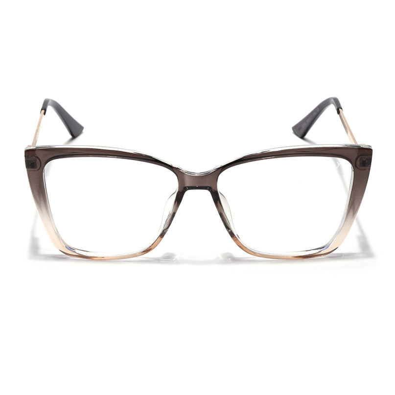 Voyage Black & Brown Cateye Eyeglasses for Women - MG4014