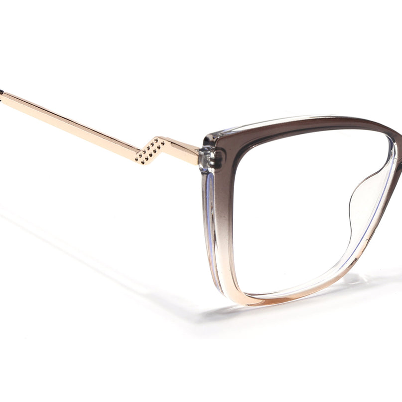 Voyage Black & Brown Cateye Eyeglasses for Women - MG4014