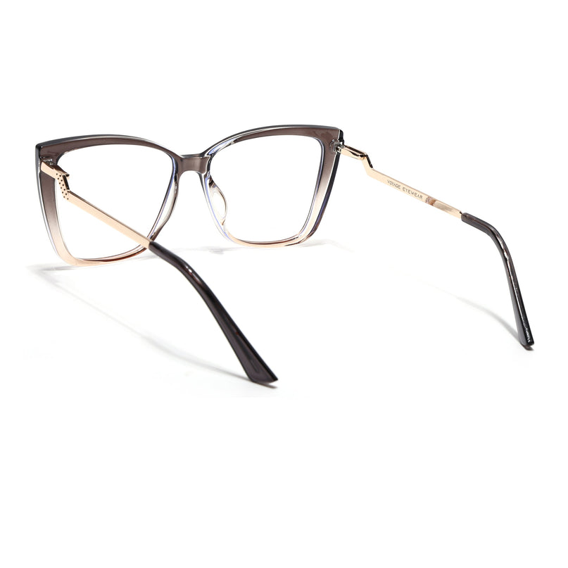 Voyage Black & Brown Cateye Eyeglasses for Women - MG4014