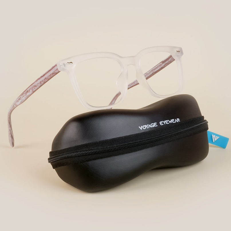 Voyage Clear Square Eyeglasses for Men & Women - MG3859