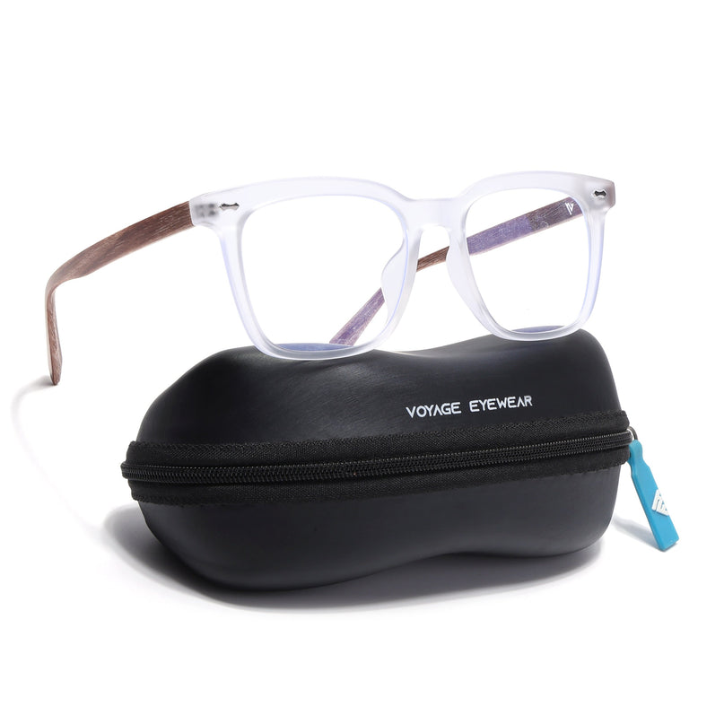Voyage Clear Square Eyeglasses for Men & Women - MG3859