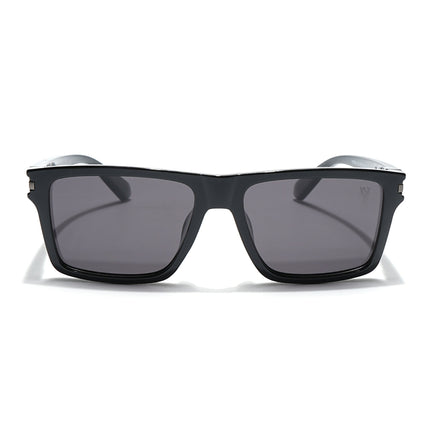 Voyage Select Square Polarized Sunglasses (Black Lens | Shine Black Frame - SLPMG6304)