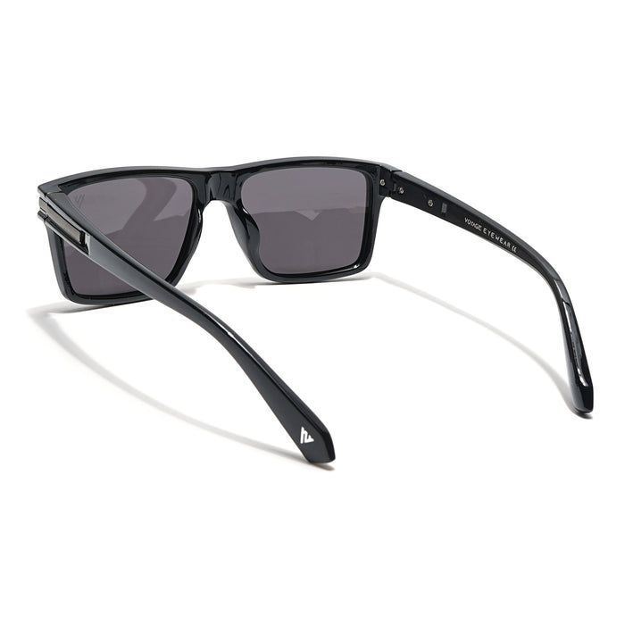 Voyage Select Square Polarized Sunglasses (Black Lens | Shine Black Frame - SLPMG6304)