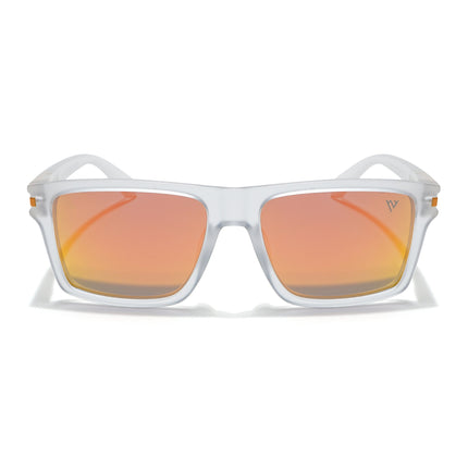 Voyage Select Square Polarized Sunglasses (Multicolor Lens | Matt Transparent Frame - SLPMG6305)
