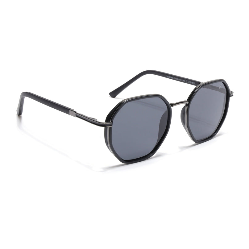 Black Geometric Polarized Sunglasses - PMG4206