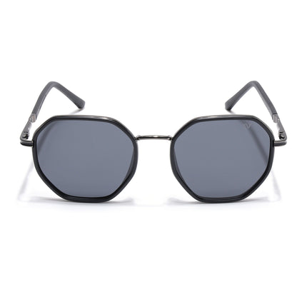 Black Geometric Polarized Sunglasses - PMG4206