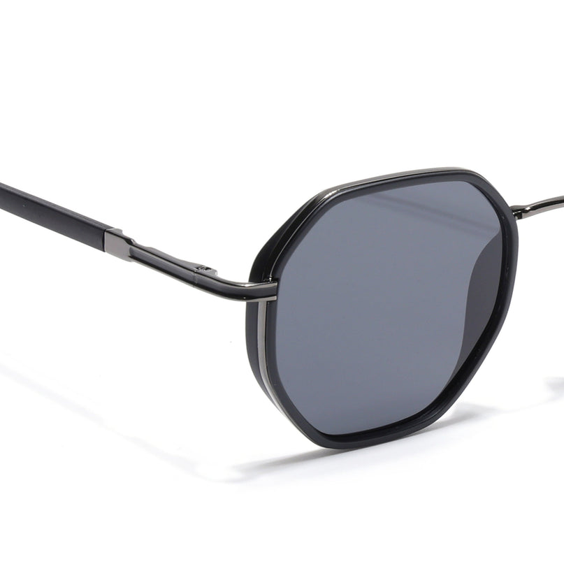 Black Geometric Polarized Sunglasses - PMG4206