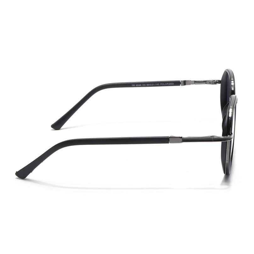 Black Geometric Polarized Sunglasses - PMG4206
