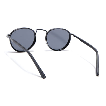 Black Round Polarized Sunglasses - PMG4443