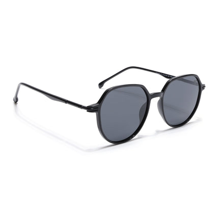 Grit | Shine Black Round Polarized Sunglasses - PMG4297