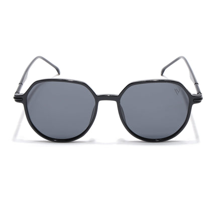 Grit | Shine Black Round Polarized Sunglasses - PMG4297