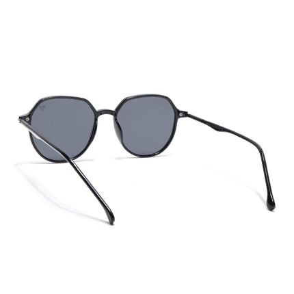 Grit | Shine Black Round Polarized Sunglasses - PMG4297