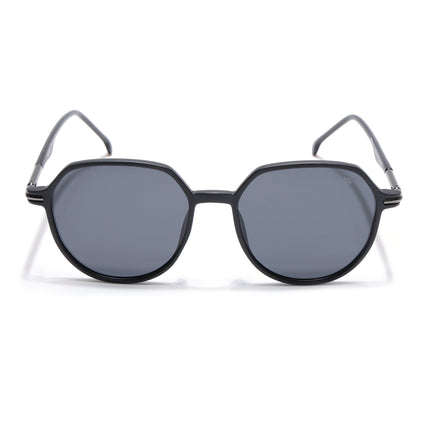 Grit | Matte Black Round Polarized Sunglasses - PMG4299