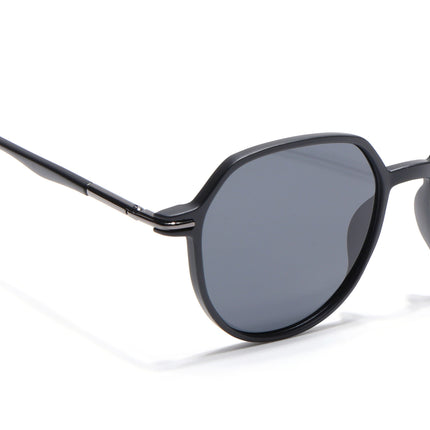 Grit | Matte Black Round Polarized Sunglasses - PMG4299