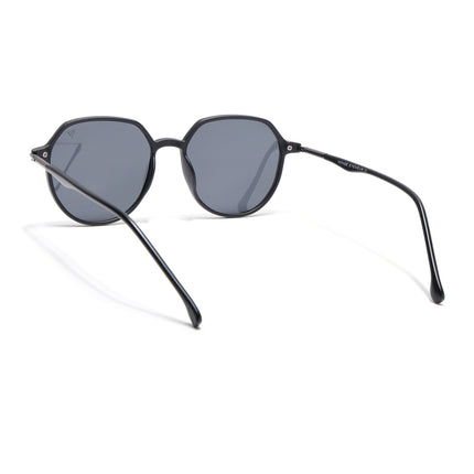 Grit | Matte Black Round Polarized Sunglasses - PMG4299