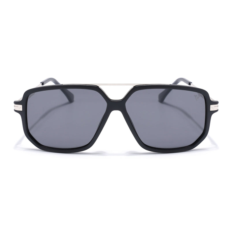 Wayfarer Polarized Sunglasses (Black Lens | Matt Black Frame - PMG5544)