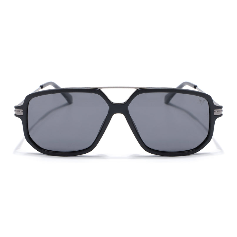 Wayfarer Polarized Sunglasses (Black Lens | Matt Black Frame - PMG5545)