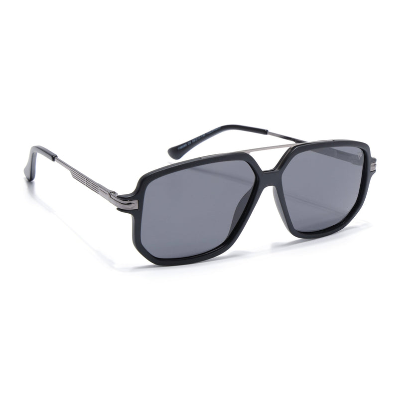 Wayfarer Polarized Sunglasses (Black Lens | Matt Black Frame - PMG5545)