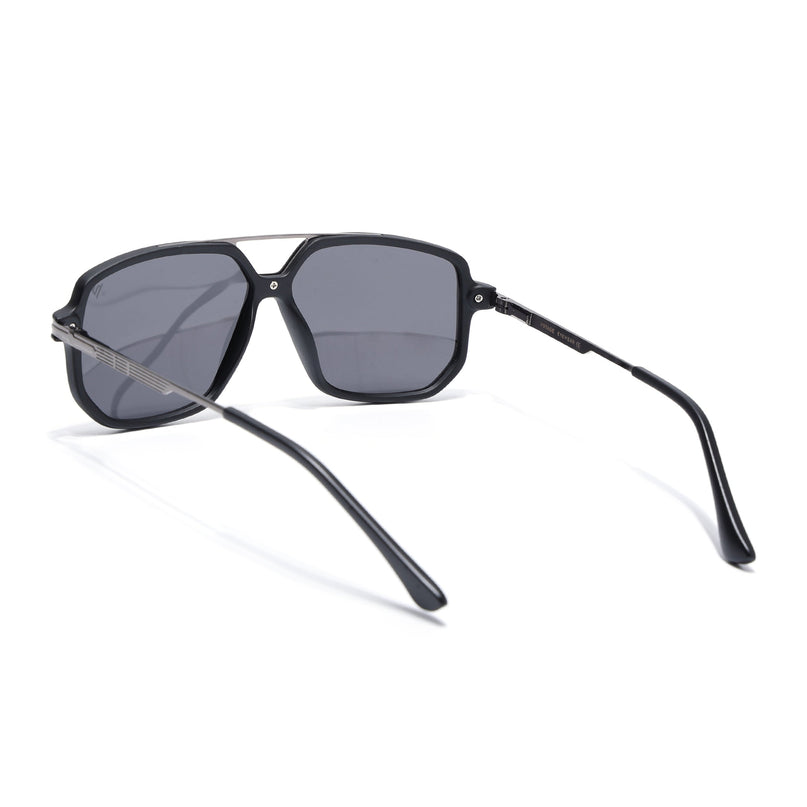 Wayfarer Polarized Sunglasses (Black Lens | Matt Black Frame - PMG5545)