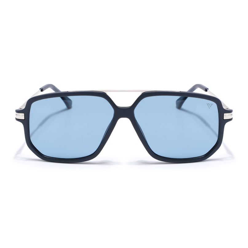 Wayfarer Polarized Sunglasses (Blue Lens | Navy Blue Frame - PMG5547)