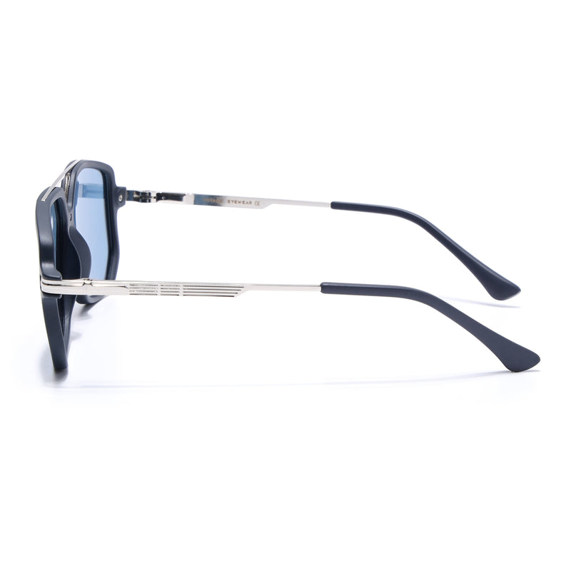 Wayfarer Polarized Sunglasses (Blue Lens | Navy Blue Frame - PMG5547)