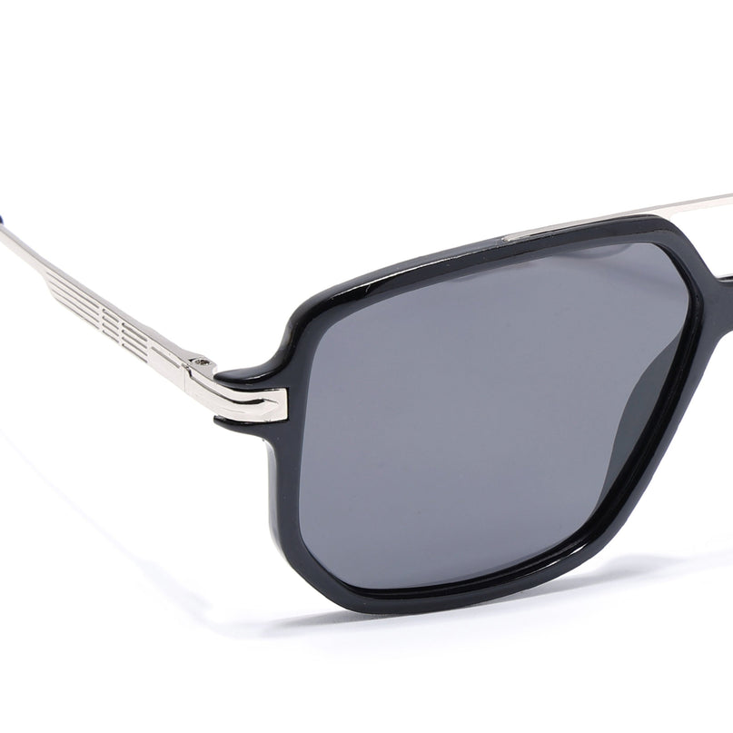Wayfarer Polarized Sunglasses (Black Lens | Shine Black Frame - PMG5543)