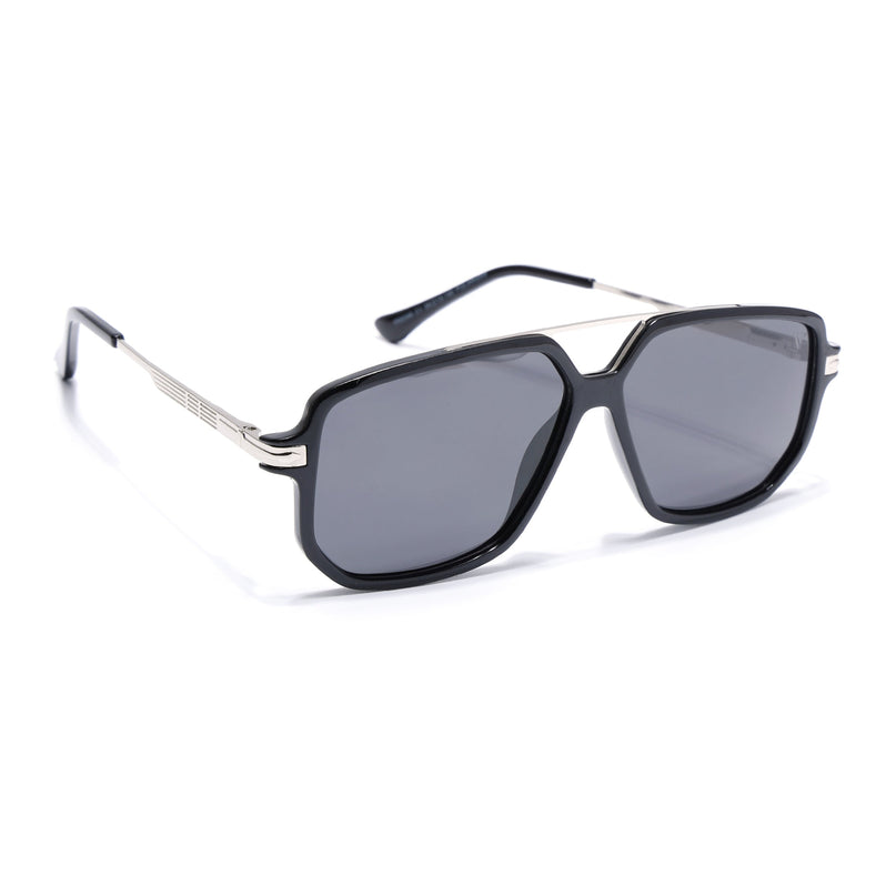 Wayfarer Polarized Sunglasses (Black Lens | Shine Black Frame - PMG5543)