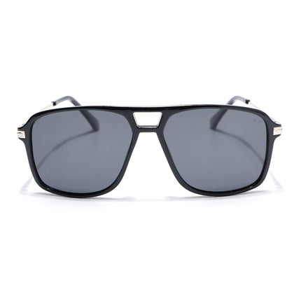 Wayfarer Polarized Sunglasses (Black Lens | Shine Black Frame - PMG5538)
