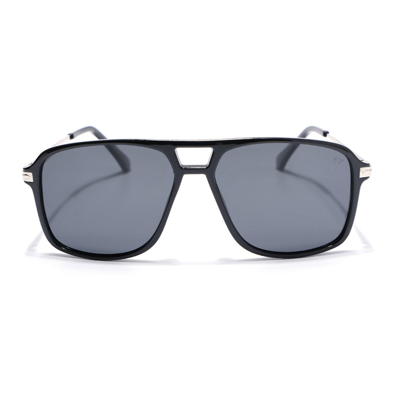 Wayfarer Polarized Sunglasses (Black Lens | Shine Black Frame - PMG5538)
