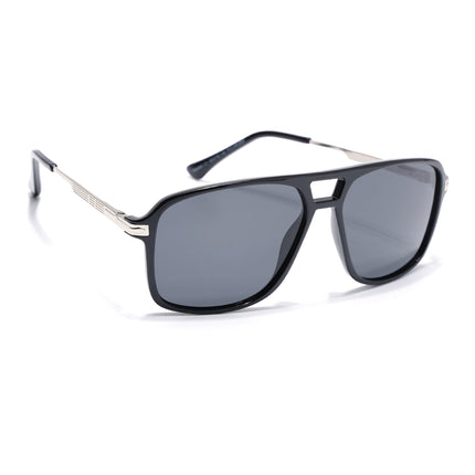 Wayfarer Polarized Sunglasses (Black Lens | Shine Black Frame - PMG5538)