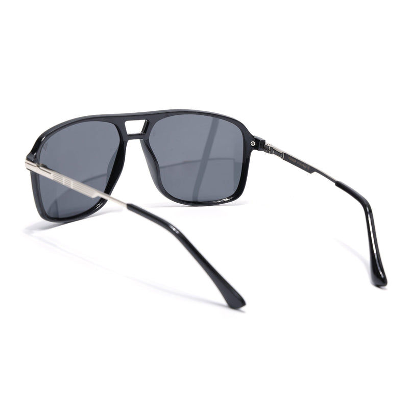 Wayfarer Polarized Sunglasses (Black Lens | Shine Black Frame - PMG5538)