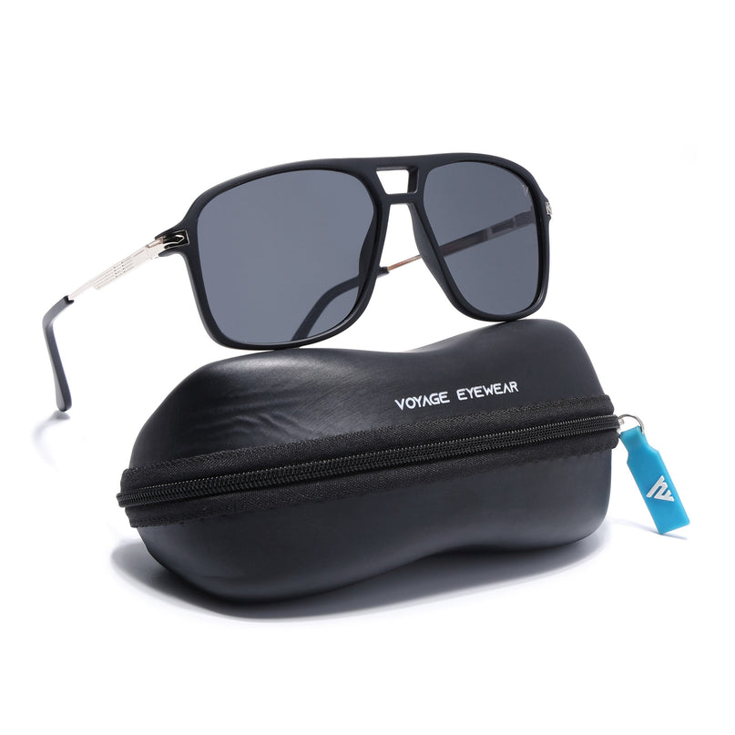 Wayfarer Polarized Sunglasses (Black Lens | Matt Black Frame - PMG5539)