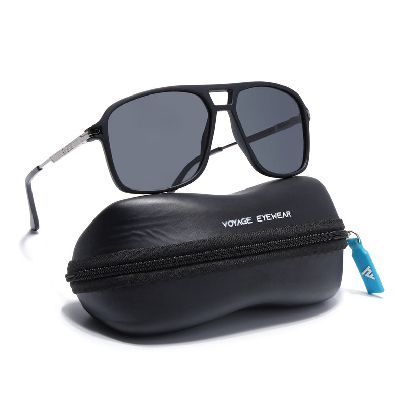 Wayfarer Polarized Sunglasses (Black Lens | Matt Black Frame - PMG5540)