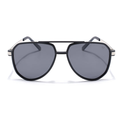 Aviator Polarized Sunglasses (Black Lens | Black Frame - PMG5534)