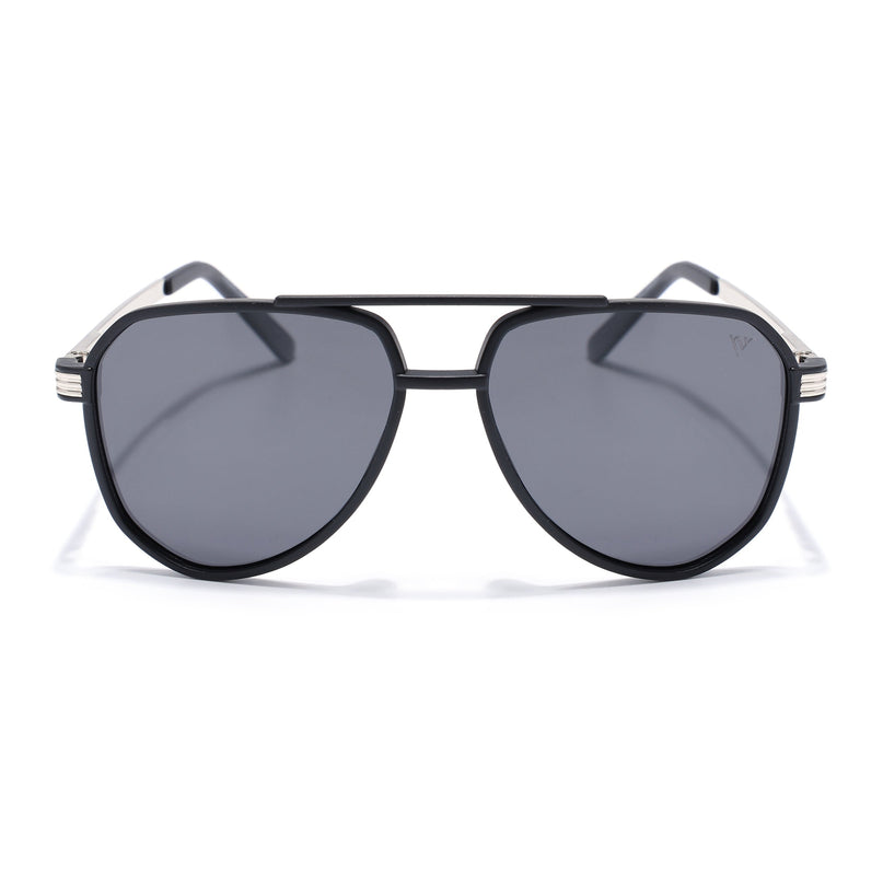 Aviator Polarized Sunglasses (Black Lens | Black Frame - PMG5534)