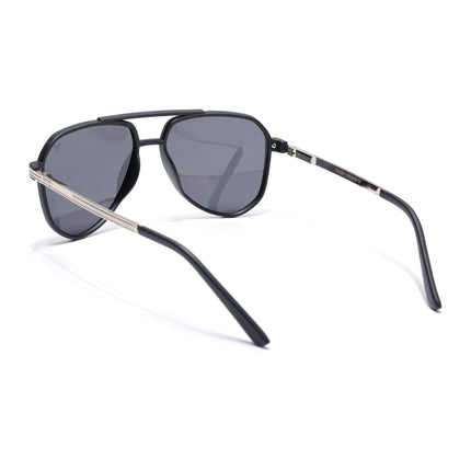 Aviator Polarized Sunglasses (Black Lens | Black Frame - PMG5534)