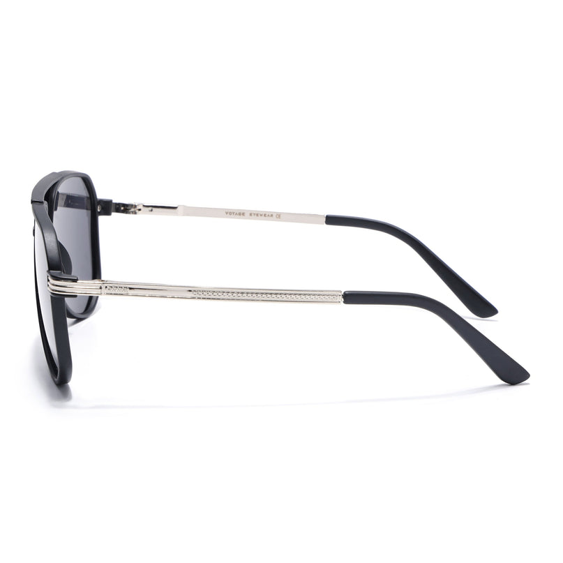 Aviator Polarized Sunglasses (Black Lens | Black Frame - PMG5534)