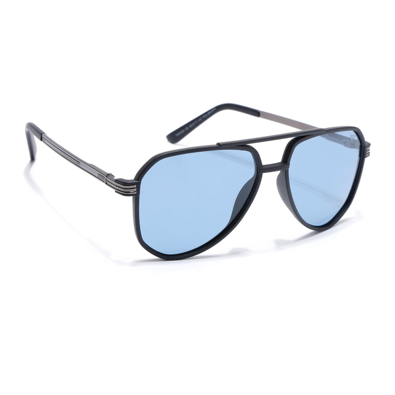 Aviator Polarized Sunglasses (Grey Lens | Black Frame - PMG5535)