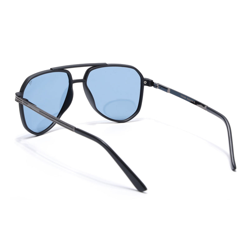 Aviator Polarized Sunglasses (Grey Lens | Black Frame - PMG5535)