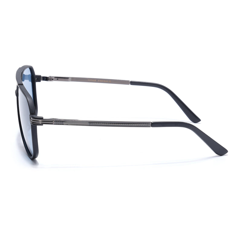 Aviator Polarized Sunglasses (Grey Lens | Black Frame - PMG5535)