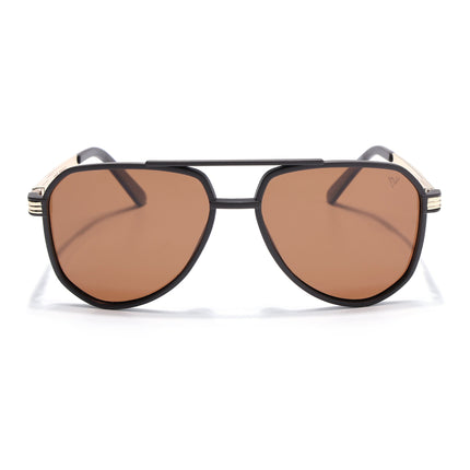 Aviator Polarized Sunglasses (Brown Lens | Brown Frame - PMG5536)