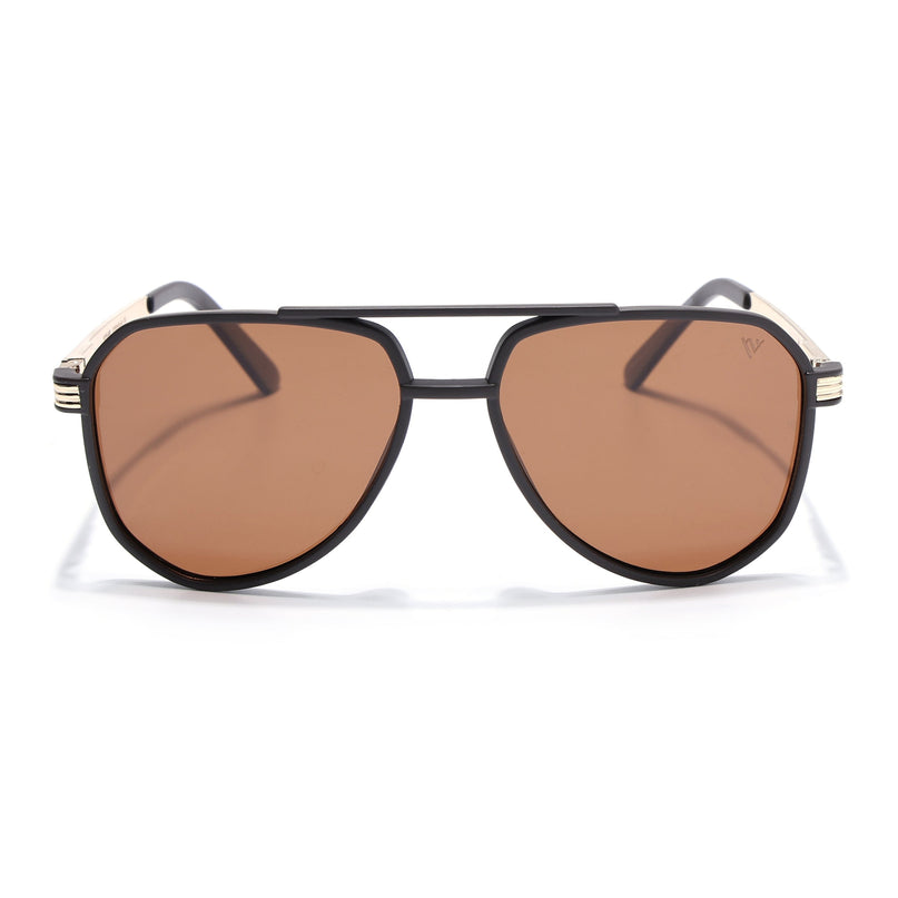 Aviator Polarized Sunglasses (Brown Lens | Brown Frame - PMG5536)