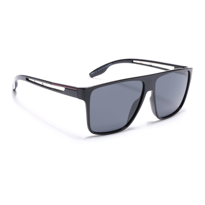 Shine Black Wayfarer Polarized Sunglasses - PMG4307
